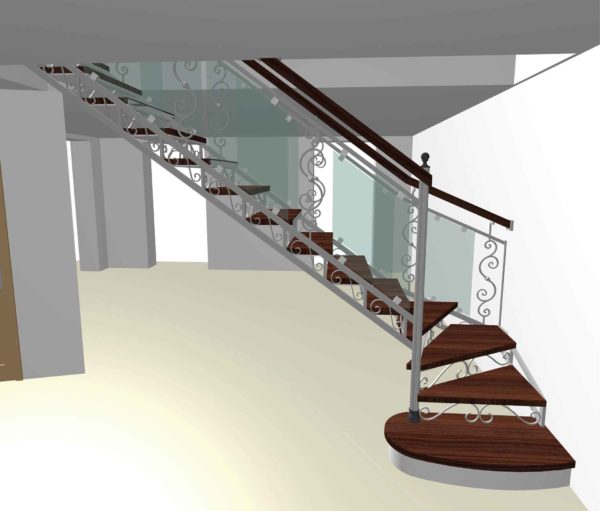 Эскиз лестницы спроектированной Маэстро