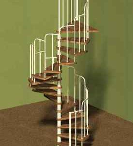 Изометрия стандартной винтовой лестницы